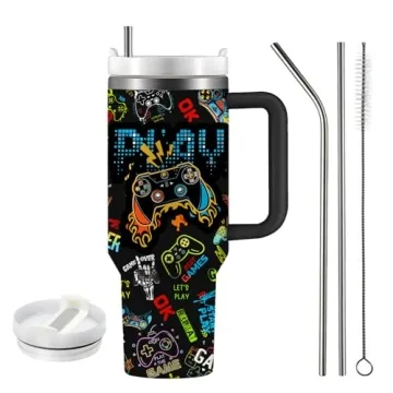 40oz Gamer Tumbler Cup for Gaming Gifts for Boys