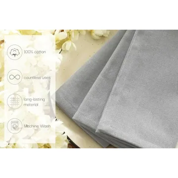 PurpleEssences Stylish 100% Cotton Dinner Napkins Set