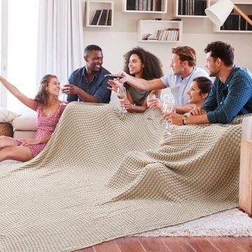 Bamboo Cooling Waffle Blanket for Hot Sleepers - King Size