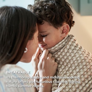 Bamboo Cooling Waffle Blanket for Hot Sleepers - King Size