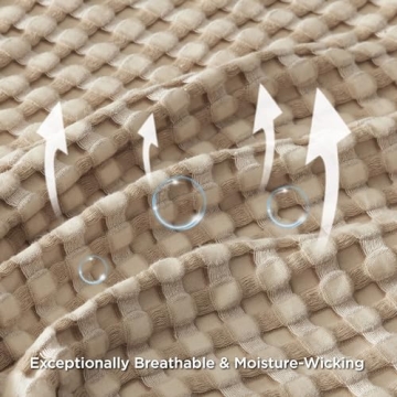 Bamboo Cooling Waffle Blanket for Hot Sleepers - King Size