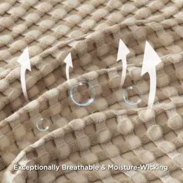 Bamboo Cooling Waffle Blanket for Hot Sleepers - King Size
