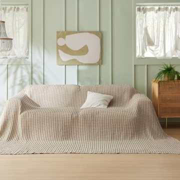 Bamboo Cooling Waffle Blanket for Hot Sleepers - King Size