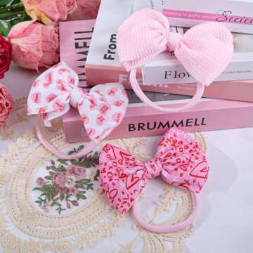 Adorable Lanmerry Valentine's Day Baby Bow Headbands