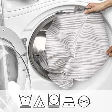 Boppy Nursing Cover for Breastfeeding, Gray Watercolor Stripes, Apron Style with Storage Pocket, Rigid Neckline to See Baby While Feeding, and Breastfeeding or Pumping