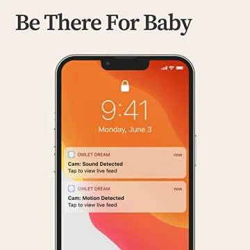 Owlet Cam Smart Video Baby Monitor with Video Camera and Audio - Secure WiFi, 1080p Night Vision, Customize Cry, Sound and Motion Alerts, 2-Way Audio, Mounting kit