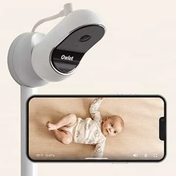 Owlet Cam Smart Video Baby Monitor with Video Camera and Audio - Secure WiFi, 1080p Night Vision, Customize Cry, Sound and Motion Alerts, 2-Way Audio, Mounting kit