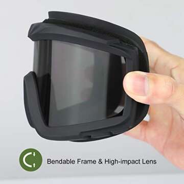 xaegistac Airsoft Goggles, ANSI Z87.1 Certified Tactical Safety Goggles Anti Fog Military Eyewear with 3 Interchangable Lens for Paintball Riding Shooting Hunting Cycling (Black)