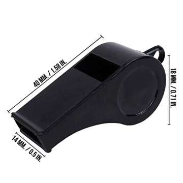 MistWorks Whistle, Whistles with Attached Lanyard, Loud Crisp Sound Perfect for Coaches, Referees, Sports, School, Outdoors. 12pcs