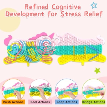 Silicone Sensory Activity Board for Kids & Adults - Fidget Toy