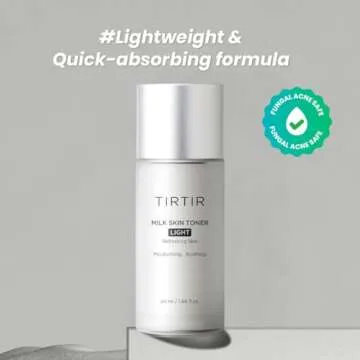 TIRTIR Milk Skin Toner Light | Instant Hydration with 4% Niacinamide, Pore-Tightening, Vegan Toner f...