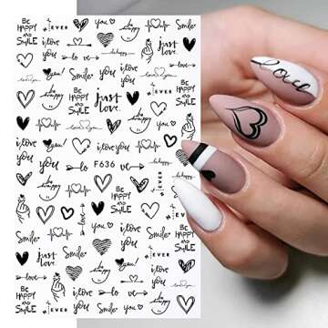 Cute Cartoon Nail Art Stickers - 6 Sheets for DIY Designs