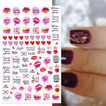 Cute Cartoon Nail Art Stickers - 6 Sheets for DIY Designs