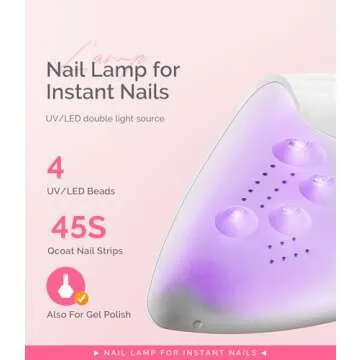 MelodySusie UV LED Nail Lamp for Gel Nails - Portable & Mini