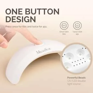 MelodySusie UV LED Nail Lamp for Gel Nails - Portable & Mini