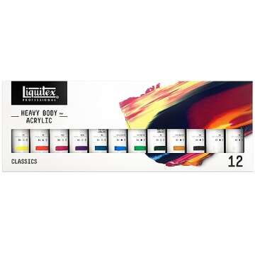 Liquitex Professional Heavy Body Acrylic Paint, Classic 12 x 59ml (2-oz) Set