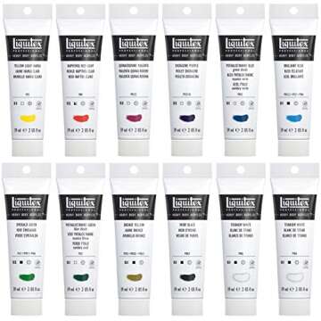 Liquitex Professional Heavy Body Acrylic Paint, Classic 12 x 59ml (2-oz) Set