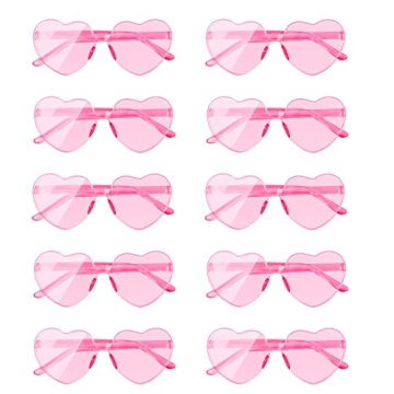 Pink Heart Sunglasses Bulk Pack for Women and Kids