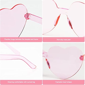 Pink Heart Sunglasses Bulk Pack for Women and Kids