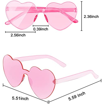 Pink Heart Sunglasses Bulk Pack for Women and Kids