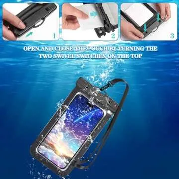 10 Pack Multicolor Universal Waterproof Phone Pouch, Large Phone Waterproof Case Dry Bag (Protection Level: IP68) Outdoor Sports for Apple iPhone,Samsung,and up to 7.5" (Multicolor 10 Pack)
