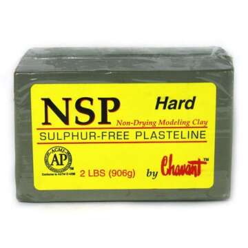 Chavant NSP Hard - 2 Lbs. Professional Oil Based Sulfur Free Sculpting Clay - Green