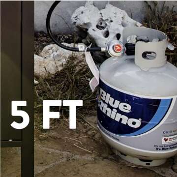 GasOne 5 Feet Propane Regulator Fire Pit Grill Heater Replacement Propane Hose