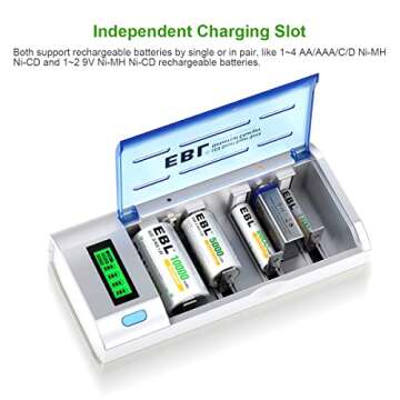 Intelligent EBL 906 Smart Charger for All Rechargeable Batteries