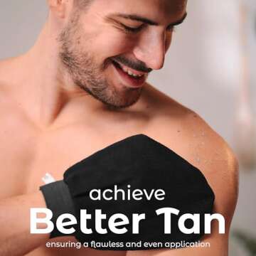 MainBasics Korean Exfoliating Mitts - Deep Exfoliating Gloves for Dead Skin, Spray Tan Prep, Keratosis Pilaris, and Body Scrub - 100% Viscose (1 Pair/2 Mitts)