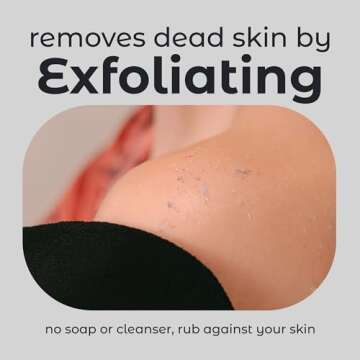 MainBasics Korean Exfoliating Mitts - Deep Exfoliating Gloves for Dead Skin, Spray Tan Prep, Keratosis Pilaris, and Body Scrub - 100% Viscose (1 Pair/2 Mitts)