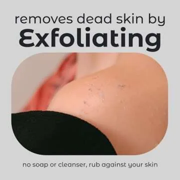 MainBasics Korean Exfoliating Mitts - Deep Exfoliating Gloves for Dead Skin, Spray Tan Prep, Keratosis Pilaris, and Body Scrub - 100% Viscose (1 Pair/2 Mitts)