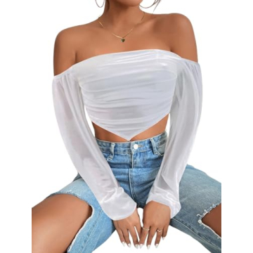 Stylish Avanova Off Shoulder Crop Top for Trendy Women