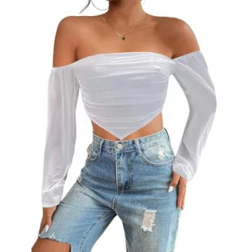 Stylish Avanova Off Shoulder Crop Top for Trendy Women