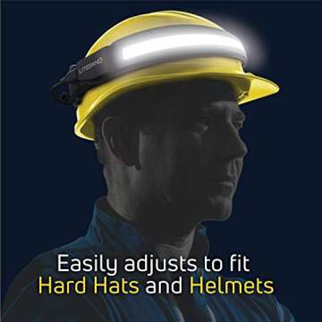 Liteband ACTIV 520 Lumens LED Headlamp, Rechargeable Battery Powered, Bright Head Lamp Flashlight Hard Hat, Mechanic Lamps, Tactical Camping, Running, Best Rated Lights For Adults Forehead, Night