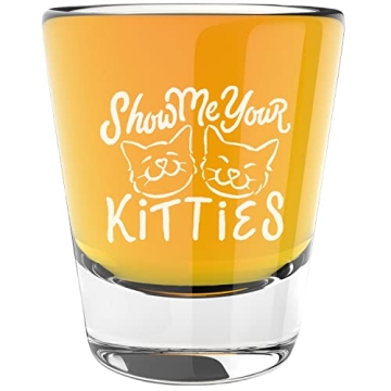 LitGifts Funny Cat Shot Glass, Cat Lover Gifts for Women or Men, Cat Themed Gifts for Cat Mom or Cat...