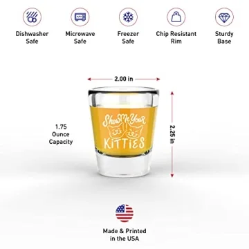 LitGifts Funny Cat Shot Glass for Cat Lovers, Gifts Galore