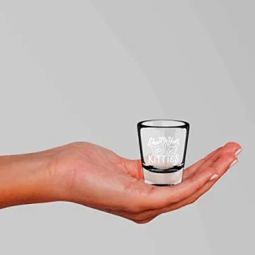 LitGifts Funny Cat Shot Glass for Cat Lovers, Gifts Galore