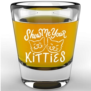 LitGifts Funny Cat Shot Glass for Cat Lovers, Gifts Galore