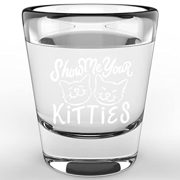 LitGifts Funny Cat Shot Glass for Cat Lovers, Gifts Galore