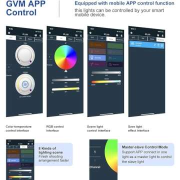 GVM RGB LED Video Light with Bluetooth Control, 880RS 60W Photography Lighting kit Dimmable LED Panel with LCD Screen, 3 Packs Studio Light for YouTube, Streaming, Gaming, 8 Applicable Scenes, CRI97