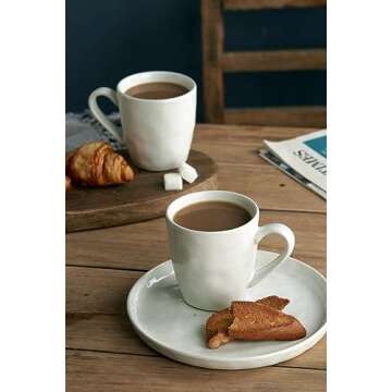 famiware Mars 4 Pieces Coffee Mug, 14 oz Tea Mug, Catering Mugs with Handle for Coffee, Tea, Cocoa, ...