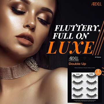 Ardell Double Up Wispies False Eyelashes, Dramatic Full Volume Wispy Lashes, Reusable and Easy to Ap...