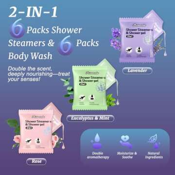 Rusemle Aromatherapy Shower Steamers Body Wash Set