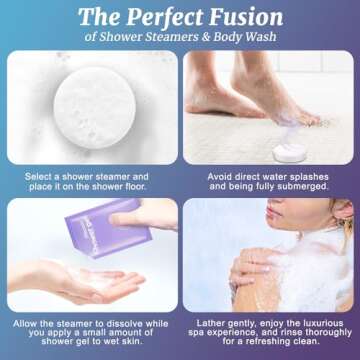Rusemle Aromatherapy Shower Steamers Body Wash Set
