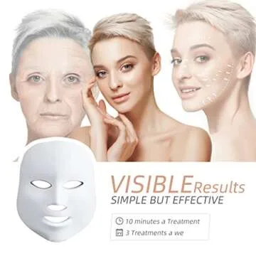 Houzzi LED-Face-Mask- Red & Blue Light Therapy Facial Skin Care Mask