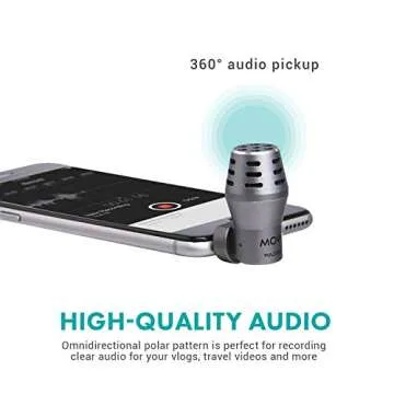 Movo MA200 Compact External Microphone for iPhones