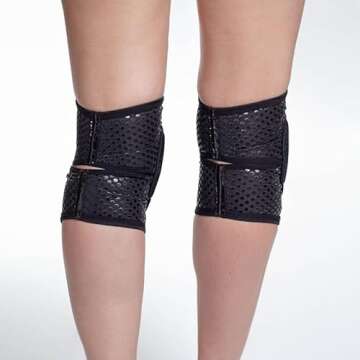 Queen Wear Wild Black Grip Knee Pads for Ultimate Dance Protection