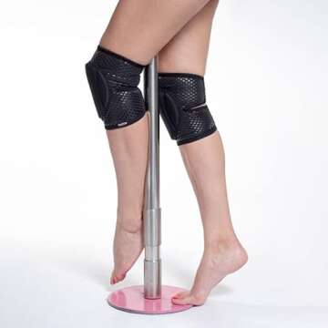 Wild Black Grip Knee Pads for Dance Enthusiasts