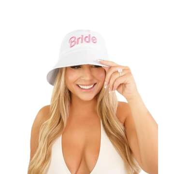 FESTA VIDA Lets Go Party Bucket Hat for Bridal and Bachelorette Parties; Cute Pool & Beach Hats for ...
