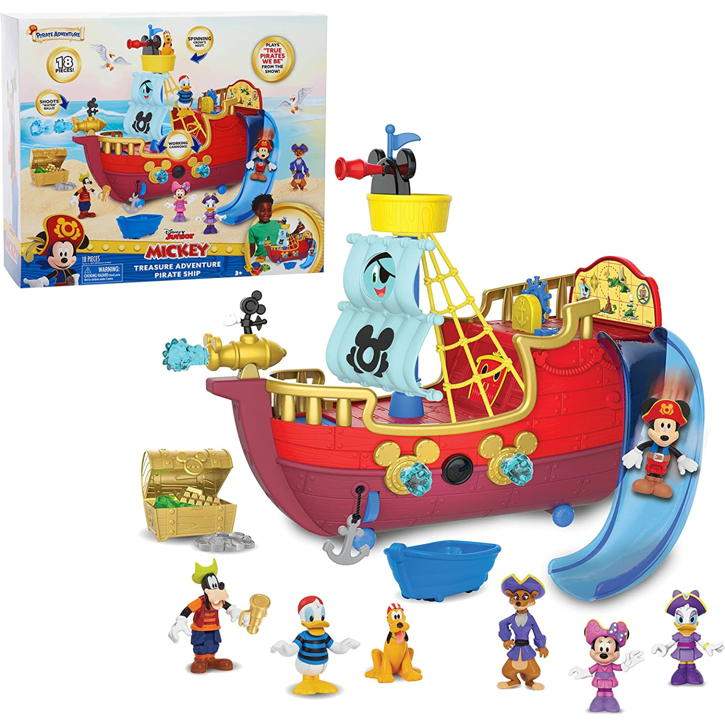 Mickey Mouse Treasure Adventure Pirate Ship Playset